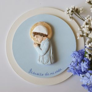 Relieve Niño Jesús azul pastel