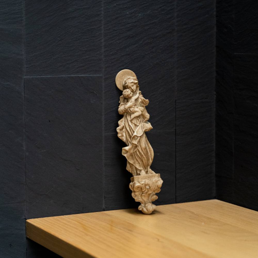 Relieve de alabastro Virgen con Niño 25,4x7cm